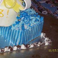 Pretty In Stripes Nieces gift box cake. MMF. Pic one.