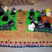 Birthday Cake For Twins first time with royal icing decorations