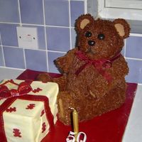 Teddy Bear Presents... Made this for my mother in law's 50th Birthday.