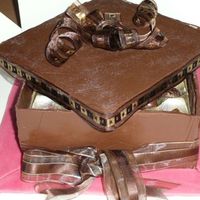 Box Of Chocolates I made this for my MILs birthday. When the lid was lifted off, there were a tray full of hand crafted chocolates - all edible apart from...