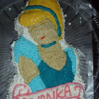 Cinderella Chocolate cake with BC icing. I had a difficult time getting a face on there. Ran out of gumpaste and my icing wasn't working with me...