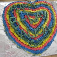 Heart Cake Made By Lauren Age 14 My 14 year old neice decorated this cake. It was her first, I think she done an awesome job.