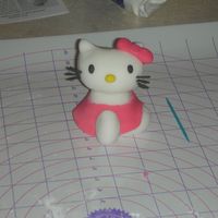 Fondant Hello Kitty i made this hello kitty out of fondant as a cake topper for a friends daughters birthday cake.