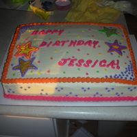 Birthday Stars buttermilk cake with lemon cream filling and honey buttcream