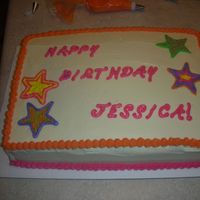 Girly Stars buttermilk white cake with lemon cream filling and honey buttercream icing