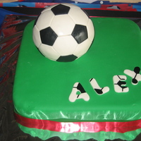 Soccer Ball Cake I made this ball out of cake covered in fondant. I used wilton's pattern and ball pan.