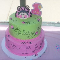 Lady Bug Cake This was the cake I made for my grandaughters 1st birthday so much fun to make. Just wish my icing was a little more smooth.