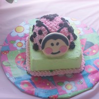 Smash Cake Ladybug This is the smash cake I made to go with my grandaughters 1st Birthday cake.