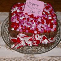 Kit Kat Birthday/valentine Cake Birthday cake made for my daughter whos birthday is on Valentines Day