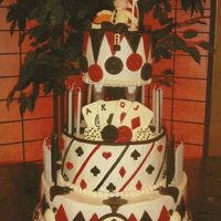 Gambling, Drinking, Golf And The Yankees ... ok, so the client wanted gambling, Johnnie Walker, Yankees, and golf in a cake ... this is what I came up with!