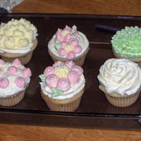 First Cupcakes These were just for fun and for my 82 year old maw-maw that loves sparkle cake.