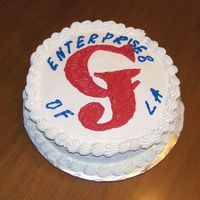 Cedric's Cake This is a cake I did for my hubby. All buttercream, yellow cake with yummy strawberry cream cheese filling I got on here.