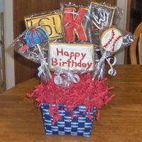 Kodie's Cookies My first cookies, really happy with them. I think they would look better if I would have cookie cutters Im not good at free hand anything...