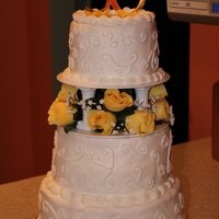 50Th Wedding Anniversary This was my first tiered cake.