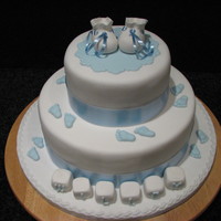 Christening Cake First booties. Thanks to eilers for her kind assistance.