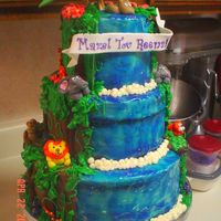Jungle Theme Bas Mitzva Cake 