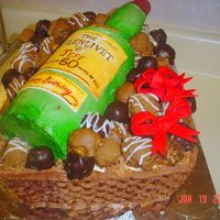 Scotch Bottle Gift Basket Cake 