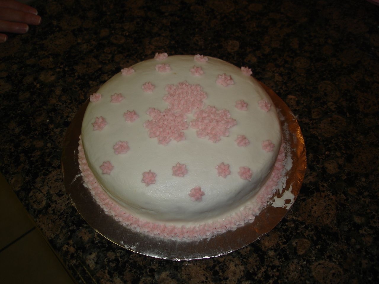 First Cake this is the first cake that i made in my first class!!
