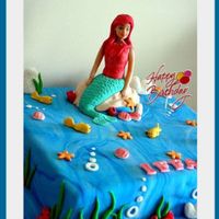 Ariel The Little Mermaid Cake 