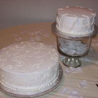 1St Wedding Cake I made this for a friend of the family.