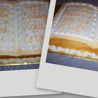 V &c B-Day Cake Book shaped bday cake for and adult and child