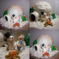 Snow Family My first one... I did this cake for the Womens shelter. The liked it so much they would not cut it...