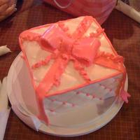 Bday Cake I wanted something kinda girlie for this one and simple b/c she was not big into over the top. Just a white cake with buttercream and...