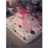 Tony's Cake This cake was done for a client who wanted a pink cake without it covered in pink so I did a white cake with buttercream and then covered...