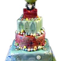 Babar's Travels, For My Friend's Baby Shower All decorations are fondant, bottom tier is cake, uppers are styro. Combo of techniques... hand painting, air brush, sculpting, etc. I had...