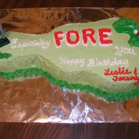 Golf Birthday Cake This is a white cake,made from the guitar pan. I loved doing this cake it was alot of fun and is a great cake to make for people who love...