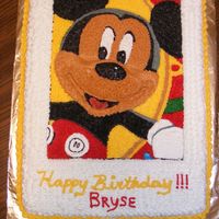 Mickey Mouse Cake This was a marble cake. The icing was buttercream. this was done using the wilton pattern transfer method. This cake was a lot of work and...