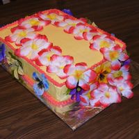 Hawaiian Wedding Cake This is a cake that was done for a late wedding shower.