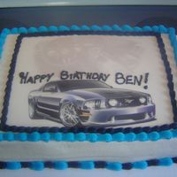Car Birthday Cake White cake with BC frosting