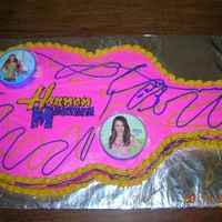 Hannah Montana Vanilla cake with buttercream frosting.