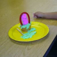 Bunny Cupcake My 3 year old daughter and I go to a class together and she made this cupcake during craftime. She had a lot of fun decorating it and of...
