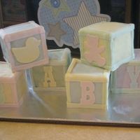 Baby Blocks 4 chocolate and 2 white. For my best friend's baby shower.