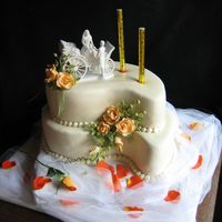 Just Married Wedding Cake 
