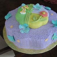 1St Birthday Cake This is a combination of Swiss Buttercream and Fondant