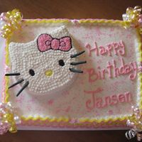 Hello Kitty 11x15, Hello Kitty face made from 8" round