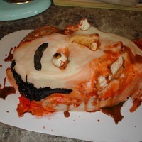 Zombie! bloody Zombie birthday cake.