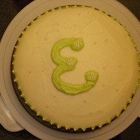 Birthday Cake Top view of cake.