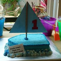Sailboat Cake This is a sailboat cake I made for a friend's son's first birthday. It didn't turn out how I had imagined, but I did my best...