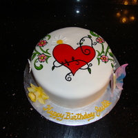 Tattoo Cake Designed after a tattoo, birthday cake