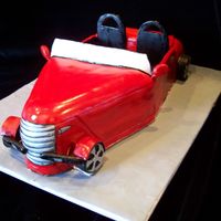 Jasons Dream Car poundcake covered in fondant