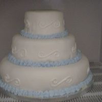 Ice Cream Wedding Cake Ice Cream and cake......covered in fondant...........messy, but worth it... :)