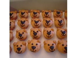 Bear Face Cupcakes Buttercream frosting