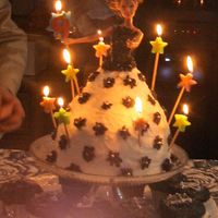 Paytin Black and White Barbie cake.Stack 3 regular cakes...top level should be made using a large oven safe glass mixing bowl