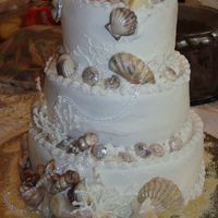 50Th Anniversary Shell Cake Thanks to all the inspiration from this website! I still need to work on the stacking! It makes me a bit nervous.