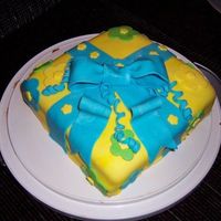 Gift Box Cake This was for Wilton Course 3 and I had a blast doing it. It was so colorful and pretty.