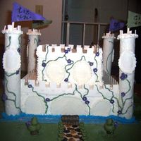 Castle Wedding Cake This was my first wedding cake ever and it terrified me. It is filled with dark chocolate ganache and raspberry. Iced with buttercream and...